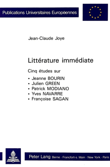 Book cover of: Litterature immediate. By: Jean-Claude Joyce