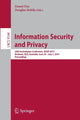 Book cover of: Information Security and Privacy. By: Ernest Foo