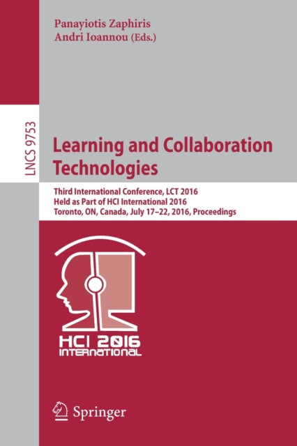 Book cover of: Learning and Collaboration Technologies. By: Panayiotis Zaphiris