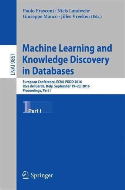 Book cover of: Machine Learning and Knowledge Discovery in Databases. By: Paolo Frasconi