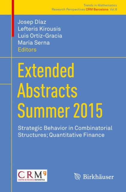 Book cover of: Extended Abstracts Summer 2015. By: Josep Díaz