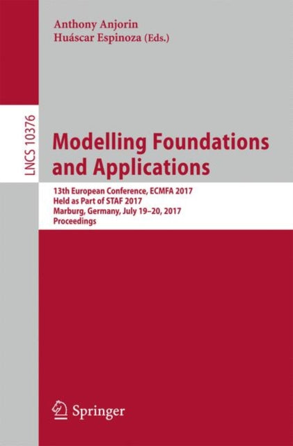 Book cover of: Modelling Foundations and Applications. By: Anthony Anjorin