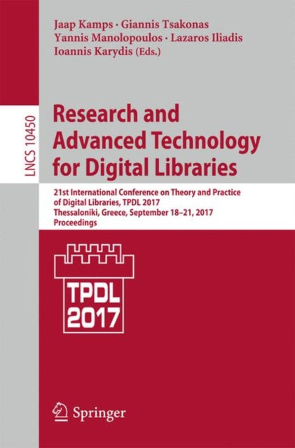 Book cover of: Research and Advanced Technology for Digital Libraries. By: Jaap Kamps