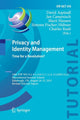 Book cover of: Privacy and Identity Management. Time for a Revolution?. By: David Aspinall