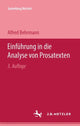 Book cover of: Einfuhrung in die Analyse von Prosatexten