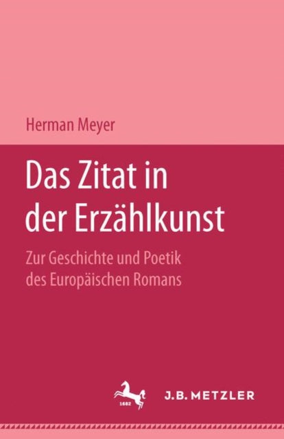 Book cover of: Das Zitat in der Erzahlkunst. By: Herman Meyer