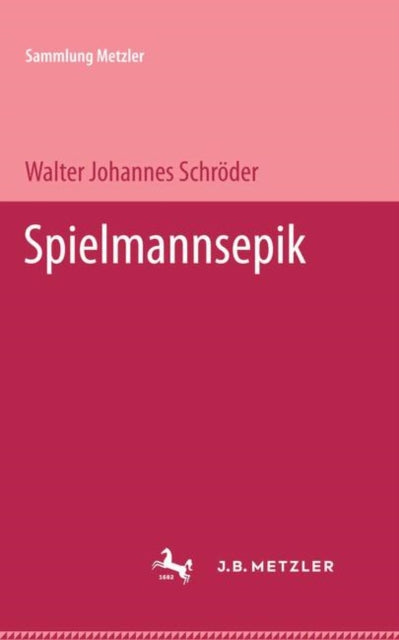 Book cover of: Spielmannsepik. By: Walter Hohannes Schröder