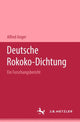 Book cover of: Deutsche Rokoko-Dichtung. By: Alfred Anger