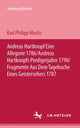 Book cover of: Andreas Hartknopf. By: Karl Philipp Moritz