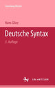 Book cover of: Deutsche Syntax. By: Hans Glinz