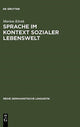 Book cover of: Sprache im Kontext sozialer Lebenswelt