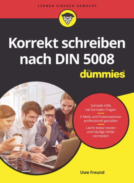 Book cover of: Korrekt schreiben nach DIN 5008 fur Dummies. By: Uwe Freund