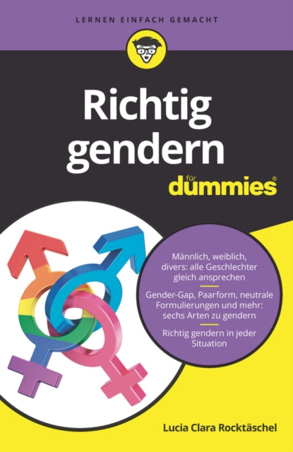 Book cover of: Richtig gendern fur Dummies. By: Lucia Clara Rocktäschel