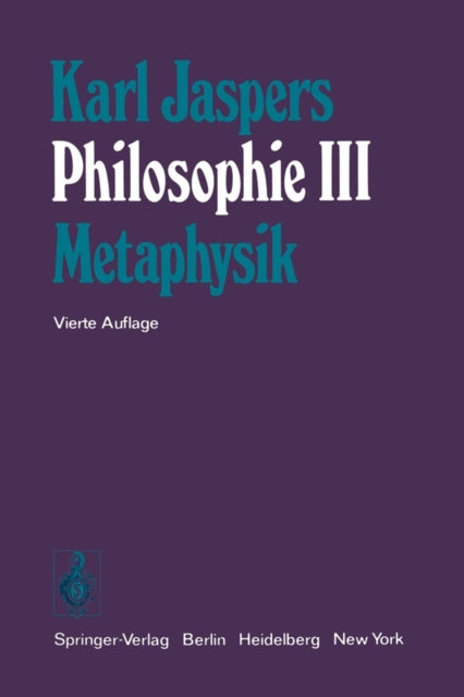 Book cover of: Philosophie. By: K. Jaspers