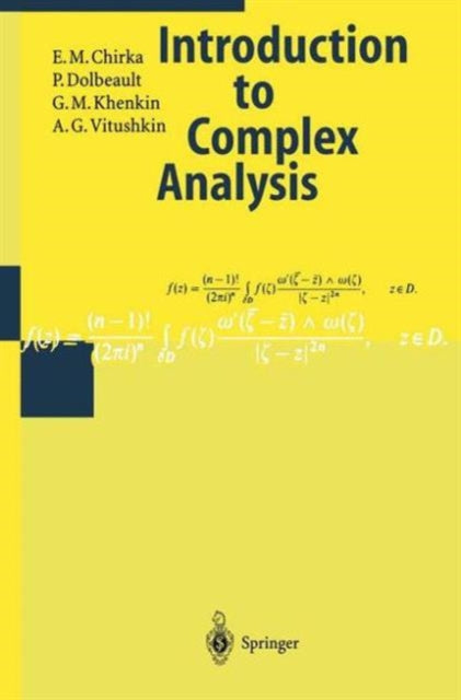 Book cover of: Introduction to Complex Analysis. By: E.M. Chirka