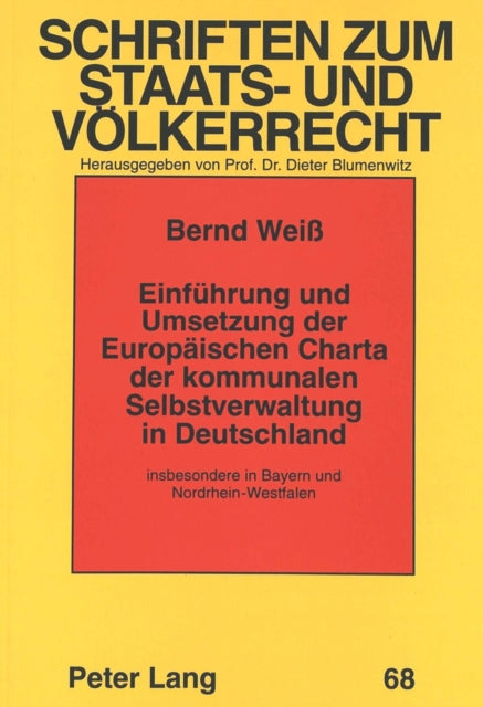 Book cover of: Einfuehrung und Umsetzung der Europaeischen Charta der kommunalen Selbstverwaltung in Deutschland