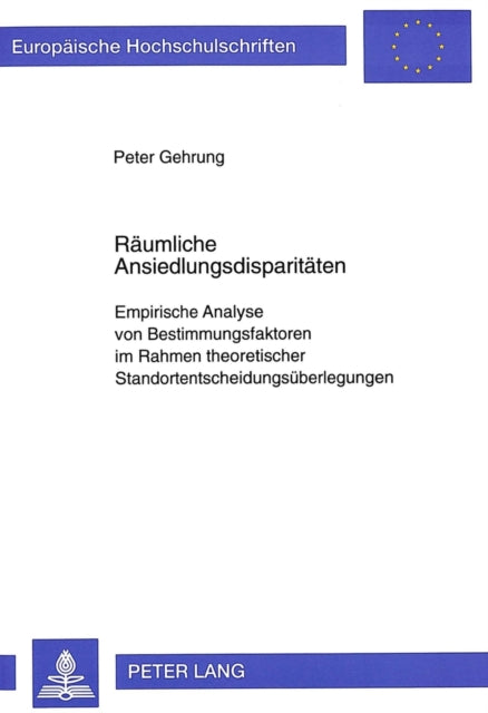 Book cover of: Raeumliche Ansiedlungsdisparitaeten