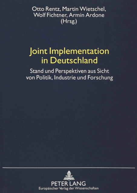 Book cover of: Joint Implementation in Deutschland. By: Otto Rentz