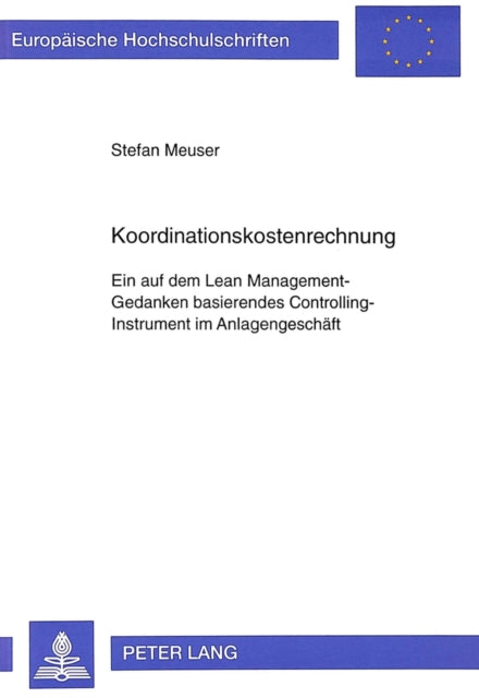 Book cover of: Koordinationskostenrechnung. By: Stefan Meuser