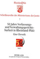 Book cover of: 50 Jahre Verfassungs- und Verwaltungsgerichtsbarkeit in Rheinland-Pfalz
