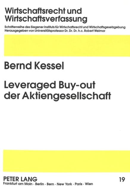 Book cover of: Leveraged Buy-out der Aktiengesellschaft. By: Bernd Kessel