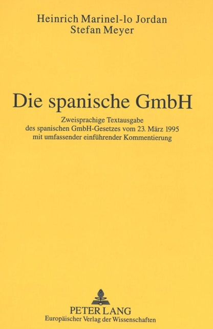 Book cover of: Die Spanische Gmbh