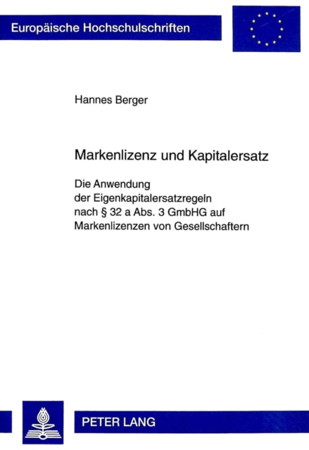 Book cover of: Markenlizenz Und Kapitalersatz