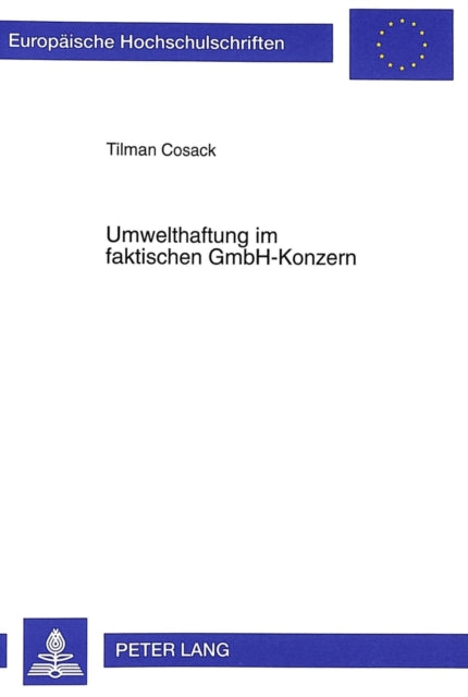 Book cover of: Umwelthaftung im faktischen GmbH-Konzern
