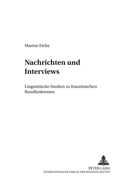 Book cover of: Nachrichten und Interviews