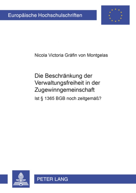 Book cover of: Beschraenkung Der Verwaltungsfreiheit in Der Zugewinngemeinschaft