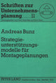 Book cover of: Strategieunterstuetzungsmodelle fuer Montageplanungen