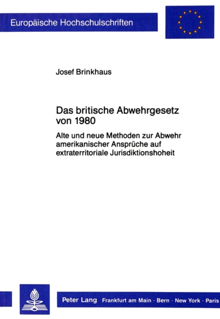 Book cover of: Das britische Abwehrgesetz von 1980