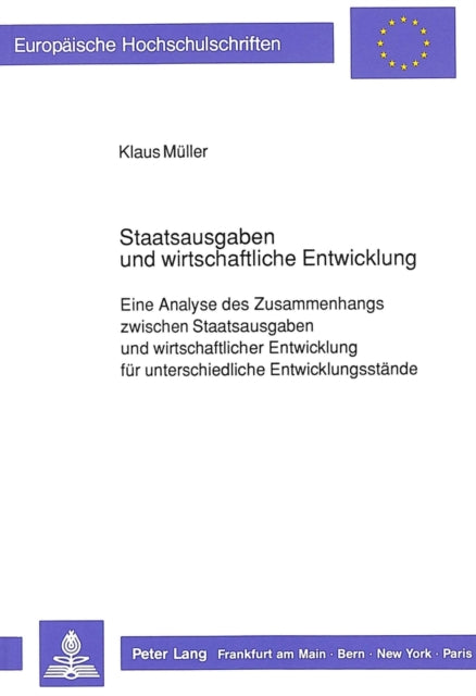 Book cover of: Staatsausgaben Und Wirtschaftliche Entwicklung