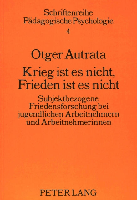 Book cover of: Krieg ist es nicht, Frieden ist es nicht