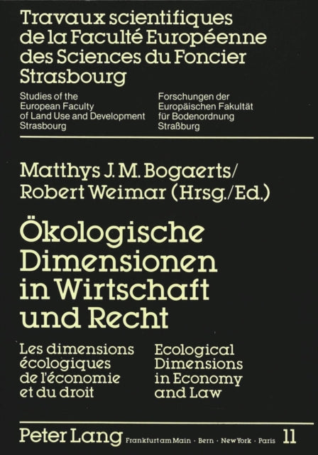 Book cover of: Oekologische Dimensionen in Wirtschaft und Recht