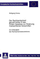 Book cover of: Der Rechtsentscheid gemae Artikel III des Dritten Gesetzes zur Aenderung mietrechtlicher Vorschriften