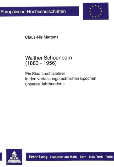 Book cover of: Walther Schoenborn (1883-1956)