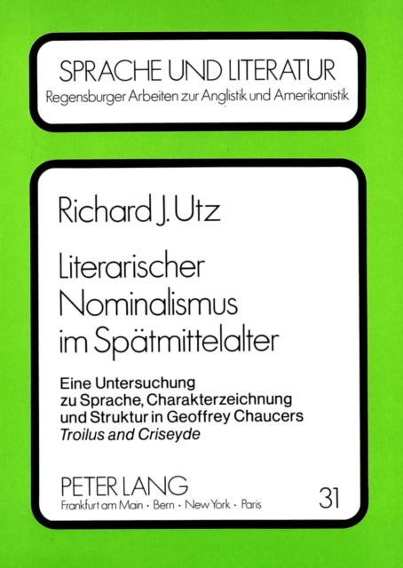 Book cover of: Literarischer Nominalismus im Spaetmittelalter