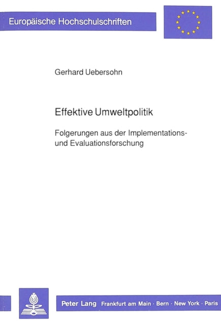 Book cover of: Effektive Umweltpolitik