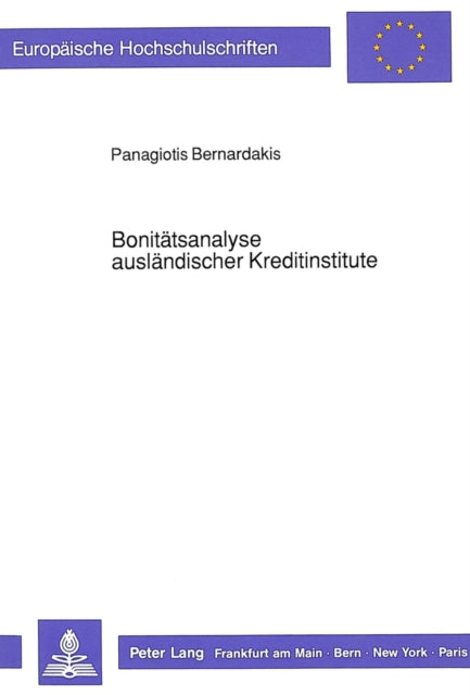Book cover of: Bonitaetsanalyse auslaendischer Kreditinstitute