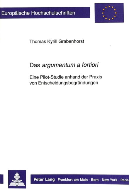 Book cover of: Das Argumentum a Fortiori