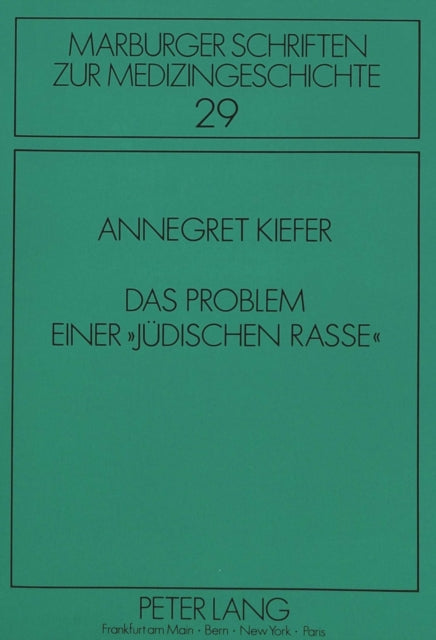 Book cover of: Das Problem einer «juedischen Rasse»