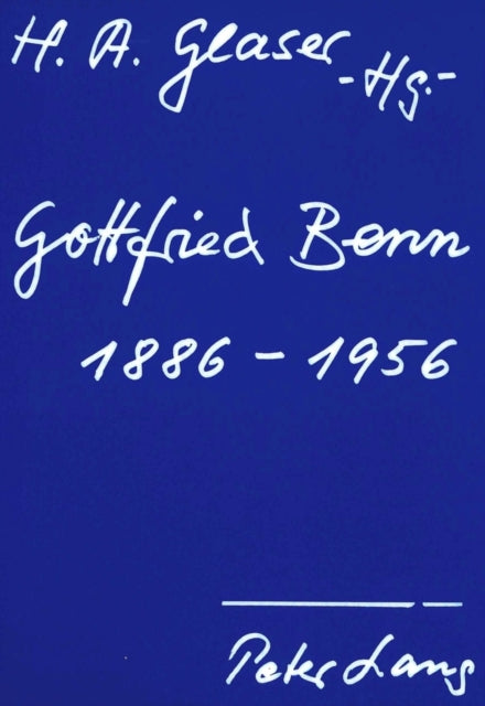 Book cover of: Gottfried Benn 1886 - 1956. By: Glaser