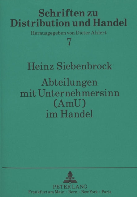 Book cover of: Abteilungen mit Unternehmersinn (AmU) im Handel