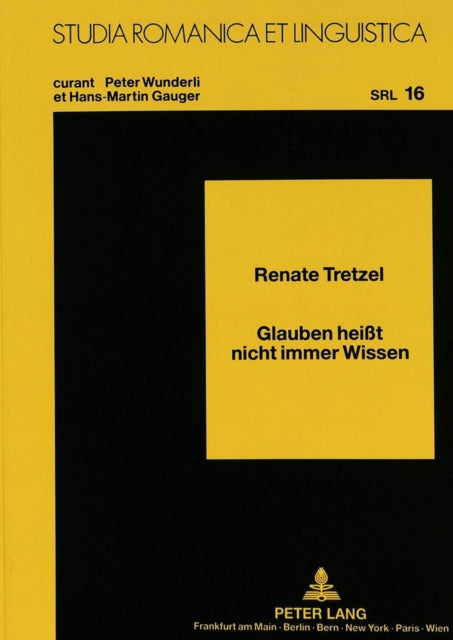 Book cover of: Glauben Heißt Nicht Immer Wissen