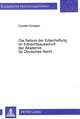 Book cover of: Die Reform der Erbenhaftung im Erbrechtsausschu der Akademie fuer Deutsches Recht