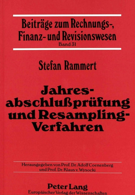 Book cover of: Jahresabschlupruefung und Resampling-Verfahren