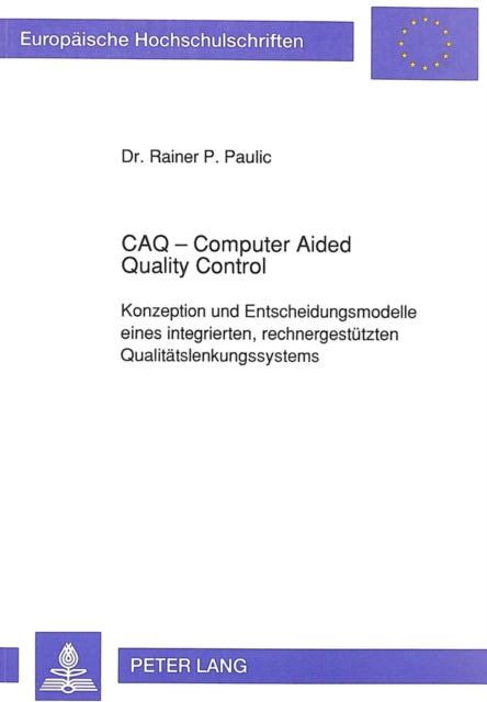 Book cover of: CAQ - Computer Aided Quality Control