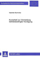 Book cover of: Kurzarbeit zur Vermeidung betriebsbedingter Kuendigung
