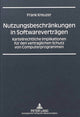 Book cover of: Nutzungsbeschraenkungen in Softwarevertraegen